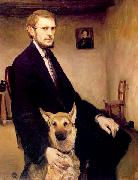 Selfportrait with a dog Miroslav Kraljevic